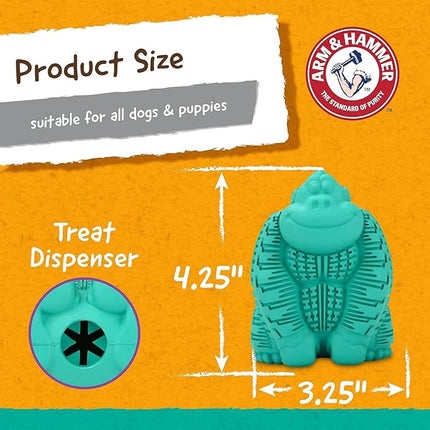 Arm & Hammer for Pets Super Treadz Gorilla Dental Chew Toy for Dogs - Dog Dental Toys Reduce Plaque & Tartar Buildup Without Brushing - Safe for Dogs up to 35 Lbs (Pack of 3)