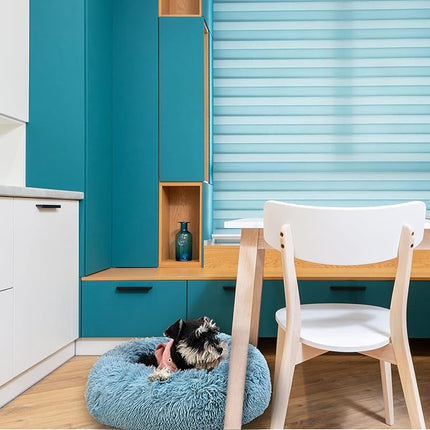 Puppy Beds for Small Dogs Washble 19 Inches Extra Small Anti-Anxiety for Calming Dog Doggie Bed Luxury Machine Washble Anti-Slip Waterproof Mute Bese Round Dog Bed.