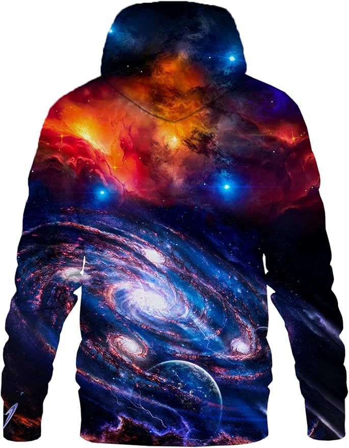 Yasswete Unisex Adults 3D Printed Fashion Hoodies for Men Women Pullover Novelty Sweatshirts with Big Pockets