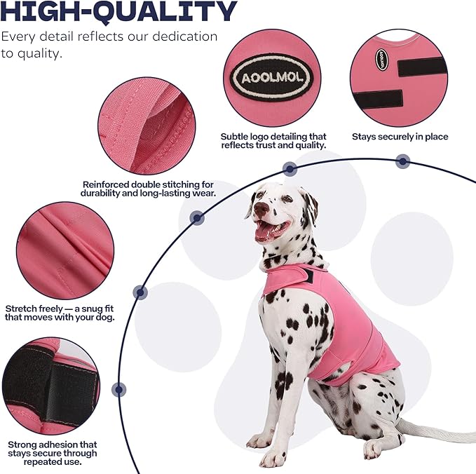 Dog Anxiety Vest and Shirt, Skin-Friendly Calming Shirt - Thunder Jacket for Pet Vet Visits - Dog Jacket for Thunder, Fireworks, Anti Anxiety Vest for Pet Without Medicine & Training