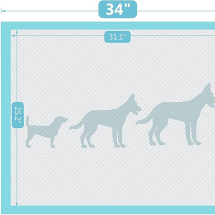 Extra Large Pet Training and Puppy Pads Pee Pads for Dogs 28"x34" -18 Count Super Absorbent & Leak-Proof