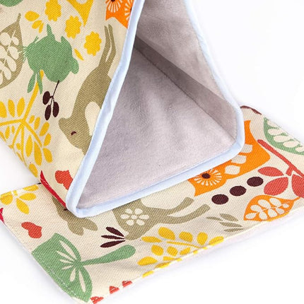 Bird Nest Snuggle Hut,Parrot Habitat Cave Hanging Tent for Small Medium Parrots Budgies Eclectus Parakeet Cockatiels Lovebird African Grey (Yellow Owl, S)