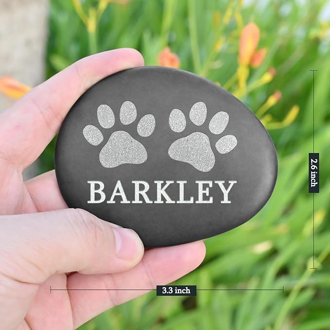 Personalized Pet Memorial Stones for Dogs - Pet Memorial Gifts - Loss Cat Sympathy Gifts - in Memory of Pet - Pet Loss Gifts - Dog Memorial Gifts for Loss of Dog - Cat Memorial Grave Markers