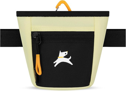 OllyDog Goodie Treat Bag, Dog Treat Pouch, Waist Belt Clip for Hands-Free Training, Magnetic Closure, Dog Training and Behavior Aids, Three Ways to Wear (Sol)
