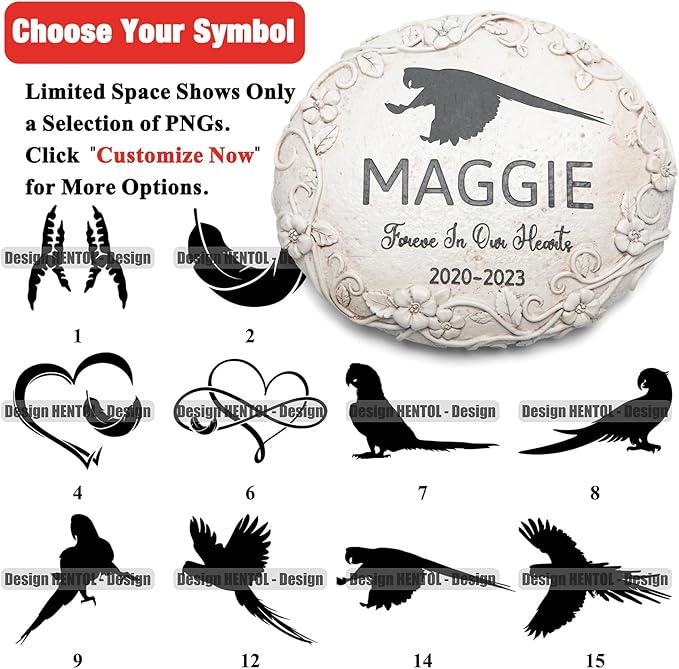 Personalized Macaw Memorial Stone, Pet Grave Marker Macaw, Macaw Headstone, Macaw Tombstone, Macaw Gravestone, Macaw Memorial Gifts