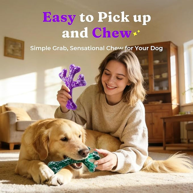 Aggressive Chewers Dog Chew Toys - 2 Pack Tough Dog Toys for Aggressive Chewers Large Breed, Indestructible Dogs Toy for Gift, Interactive to Keep Them Busy