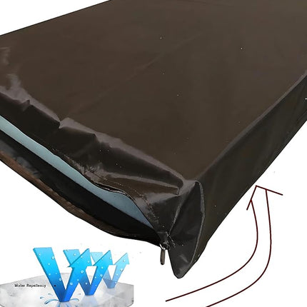 Dogbed4less Orthopedic Dog Bed with Memory Foam for Medium Large Pet, Waterproof Liner, Washable Micro Suede Espresso Cover, 41X27X4 Inch (Fit 42X28 Crate)