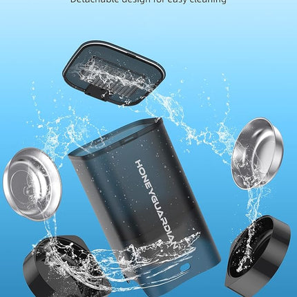 HoneyGuaridan 5L Automatic Cat Feeder for Two Cats, Cat Food Dispenser with Stainless Steel Bowl,Timed Feeder Programmable 1-6 Meals Control, Dual Power Supply,Desiccant Bag Black