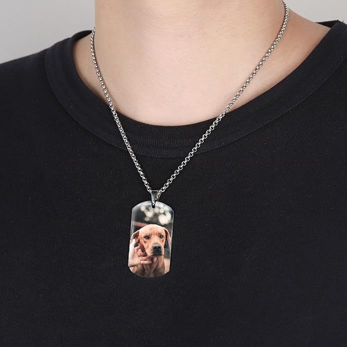 Funnylife Custom Pet Memorial Necklace - Dog Loss Gift - Sympathy for Pet Loss