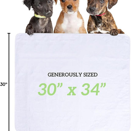 GREEN LIFESTYLE Washable Underpads for use as Incontinence Bed Pads, Reusable pet Pads, Great for Dogs, Cats, Bunny & Seniors (48 Pack - 30x34) Blue