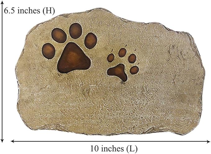 Personalized Pet Memorial Stones Dog Memorial Stones, Paw Prints Pet Dog Grave Markers Garden Stones Loss Stones Engraved with Name and Quote, Pet Dog Grave Stones Headstones for Dog Loss Cat Loss