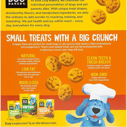 Blue Dog Bakery Natural Dog Treats, Doggie Paws, Maple Bacon Flavor, 16.2oz (6 Count)