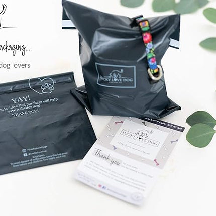 Lucky Love Dog, SOCO Collar - Large, Multicolor, Nylon, Unique Patterns, Adult Dogs, 15-25" Neck Size