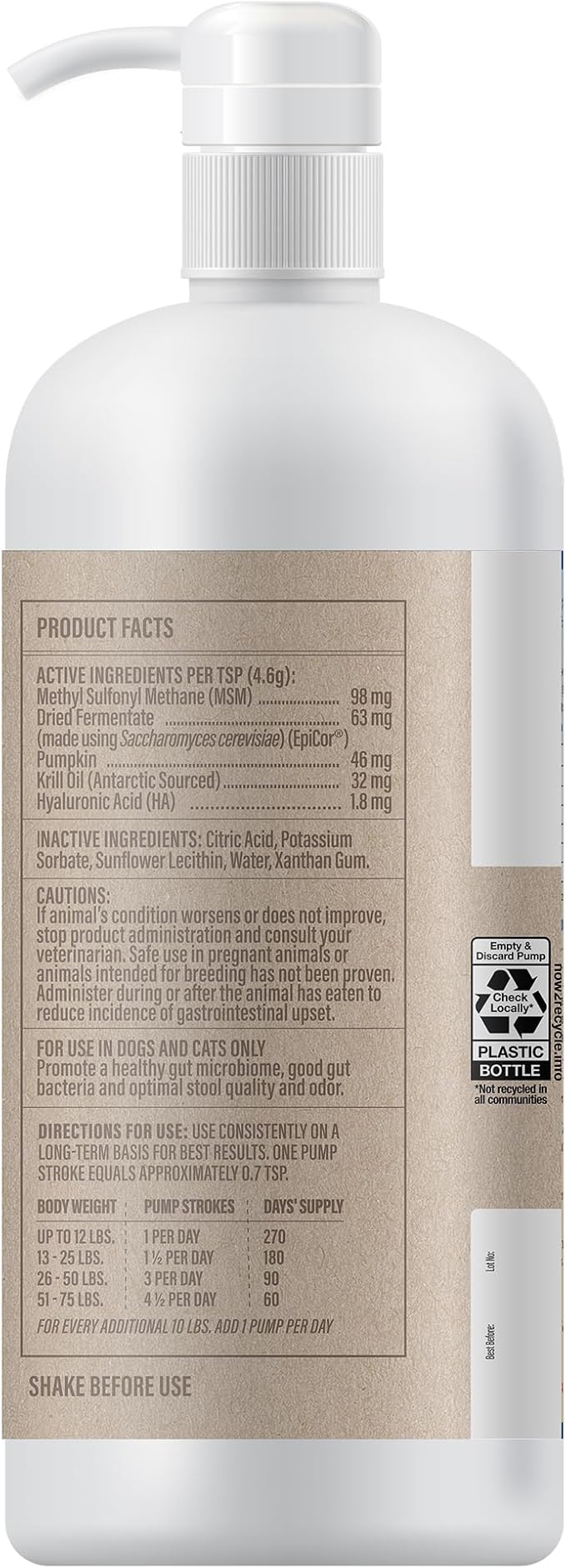 Grizzly Gut Health Supplement Liquid, 32 oz. Bottle