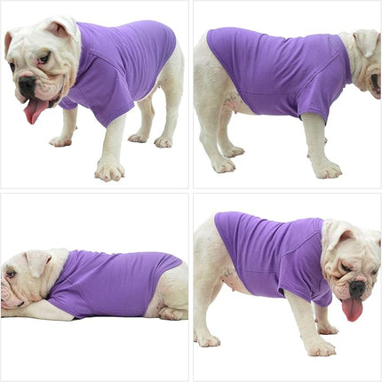 Lovelonglong 2019 Pet Clothing Dog Costumes Basic Blank T-Shirt Tee Shirts for Small Dogs Purple L
