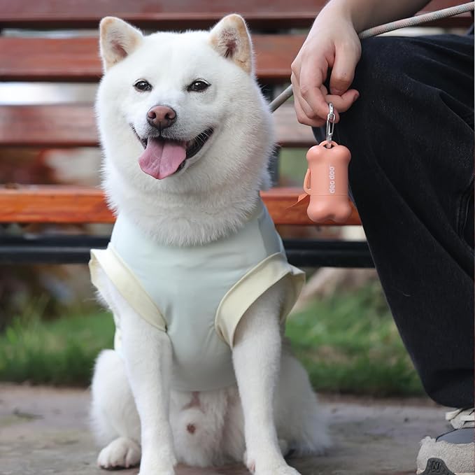 Dog Poop Bags with Handles 60 Rolls 720 Counts Big Sizes Leak Proof and Extra Thick Waste Bags Refill Rolls for Walking Small Medium Large Dogs Cats Litter With 2 Dispensers Peach Scented