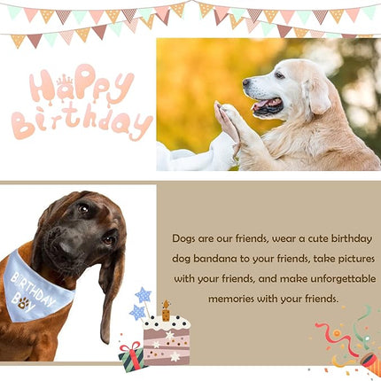 PetsLove Birthday Bandana for Boys & Girls - Dog Supplies for Small, Medium & Large Pets