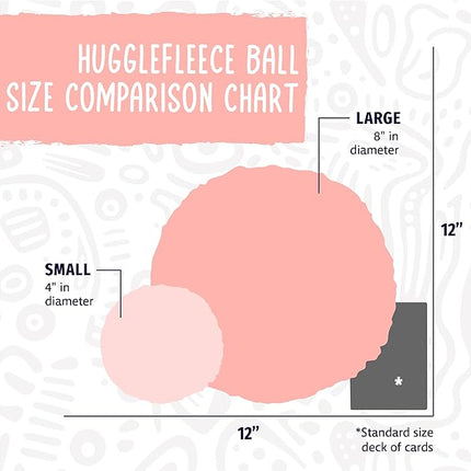 HuggleHounds HuggleFleece Plush Soccer Ball Dog Toy - Dog Fuzzy Ball Toy, Durable Round Soft Fleece, Stuffed Puppy Plush for Small and Large Breeds - 8", Large