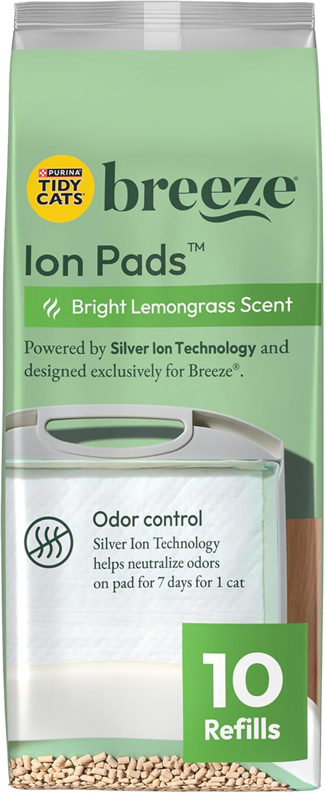 Purina Tidy Cats Breeze Litter System Cat Pad Refills 10ct. Pack Tidy Cats Cat Litter Pads - 10 ct. Pouch