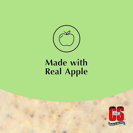 C&S Apple Suet Treat, Wild Bird Food for Fruit Loving Bluebirds, Thrashers, Tanagers, Wrens and Robins, 8 Pack