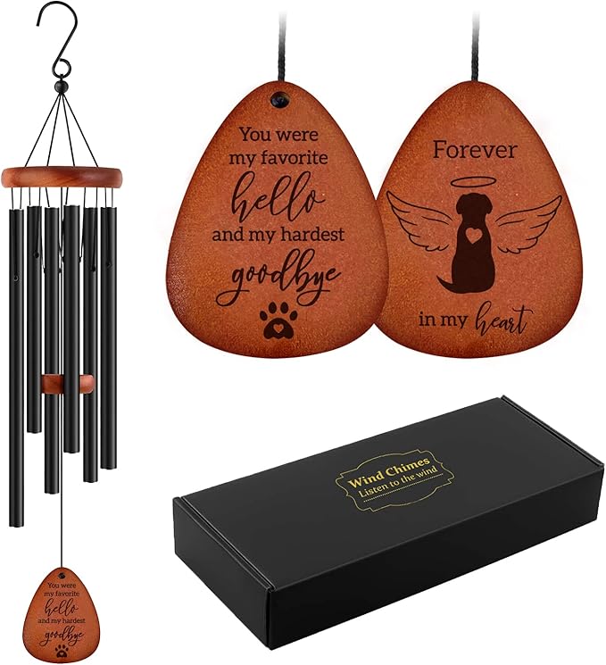 Pet Memorial Gifts,Sympathy Wind Chimes 25.5 Inch,Loss of Dog Sympathy Gift, Dog Bereavement Memorial Gifts,Loss of Pet Emotional Support Gift