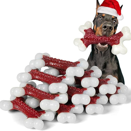 10-Pack Tough Dog Toys, Toys for Aggressive Chewers Large Breed, Chew Dogs, Bone Toy Nylon Dogs Almost Indestructible