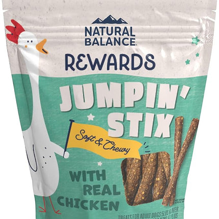Natural Balance Limited Ingredient Rewards Jumpin' Stix, Grain-Free Dog Treats for Adult Dogs of All Breeds, Chicken Recipe, 10 Ounce (Pack of 1)