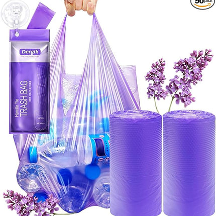 Large Adult Diaper Disposal Bags (18’’x23’’),96 Pcs, Scented, Elderly Waste Disposal, Baby Diapers Disposal Trash Bags, Sanitary Product Disposal at Home and Travel, Purple