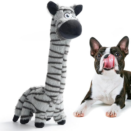 Nocciola Twistable Zebra Pup Dog Toy, Interactive Stuffed Plush Crinkle Puppy Supplies for Small Medium Breeds to Keep Them Busy