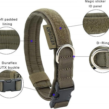 EXCELLENT ELITE SPANKER Nylon Puppy Dog Collar Adjustable Soft Padded Collar Heavy Duty Quick-Release Buckle Lightweight No-Choke for Small Medium Dogs(RGN,XS)