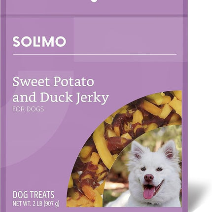 Amazon Brand - Solimo Sweet Potato & Duck Jerky Dog Treats, 2 pounds