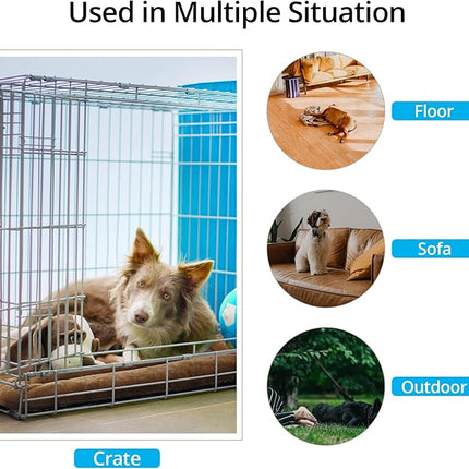 Dog Beds Crate Pad for Large Dogs Ultra Soft Dog Crate Bed Washable & Anti-Slip Kennel Pad for Dogs Cozy Sleeping Mat,Brown 42inch