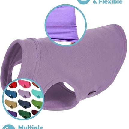 Gooby Stretch Fleece Vest Dog Sweater - Lavender, 2X-Large - Warm Pullover Super Stretchy Fleece Dog Jacket for Small to Large Dogs