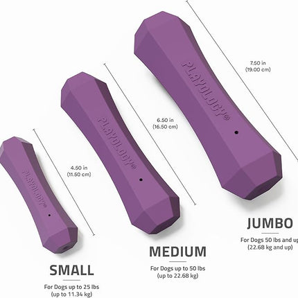 Playology Dog Toys | Durable Squeaky Chew Stick for Dogs | Medium Bacon Scented Toy - Easy to Clean and Made from Non Toxic Materials