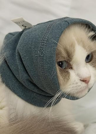 Cat Bath Accessories,Ear Wrap Pinpoint Mesh Anxiety Relief, Bath Accessories for Pet Grooming & Force Drying (Green S)