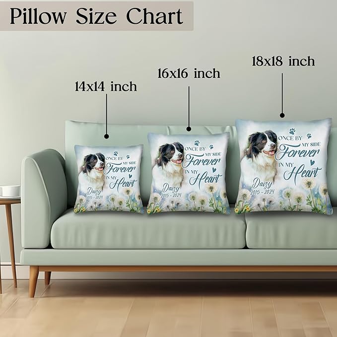 Personalized Pet Memorial Pillow with Photo, Dog Memorial Gifts for Loss of Dog, Memory Dog Loss Gift, Dog Passing Away Gifts Personalized, Pet Memorial Gifts for Dogs, Pet Keepsake Memorial