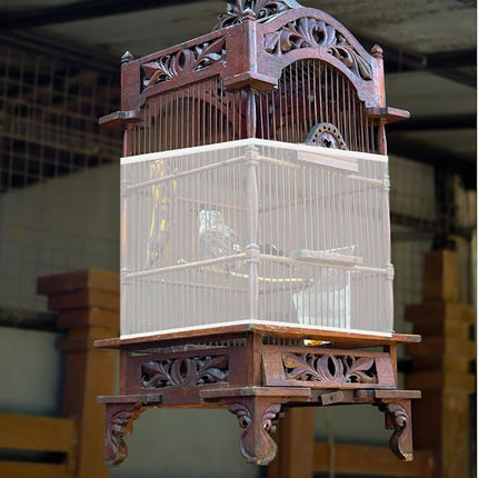 Bird Cage Seed Catcher White Bird Cage Net Cover Adjustable Birds Cages Netting Seed Catcher Stretchy Birds Cages Guard for Parrot Enclosures