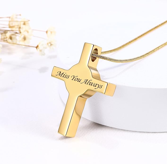 Farfume Personalized Pet Urn Necklace for Dog Cat Ashes Cremation Pet Memorial Customized Photo Text Engraving Pendant Keepsake Funeral Jewelry