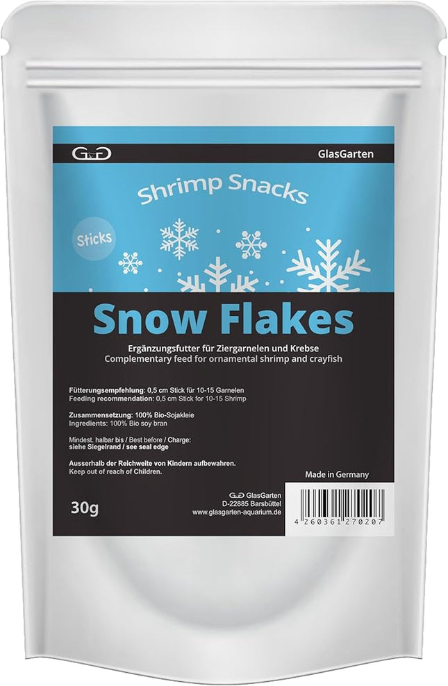GlasGarten Shrimp Snacks Snow Flakes 30g