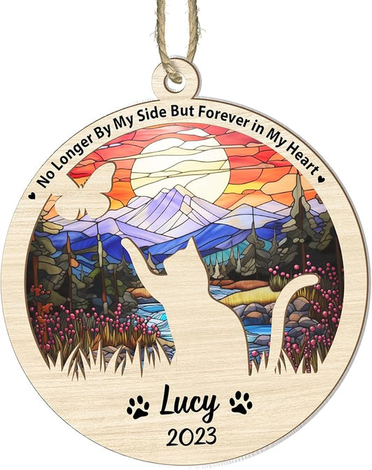 Personalized cat Memorial Ornament, Memorial Gifts for Loss of cat, pet Lovers Gifts 03