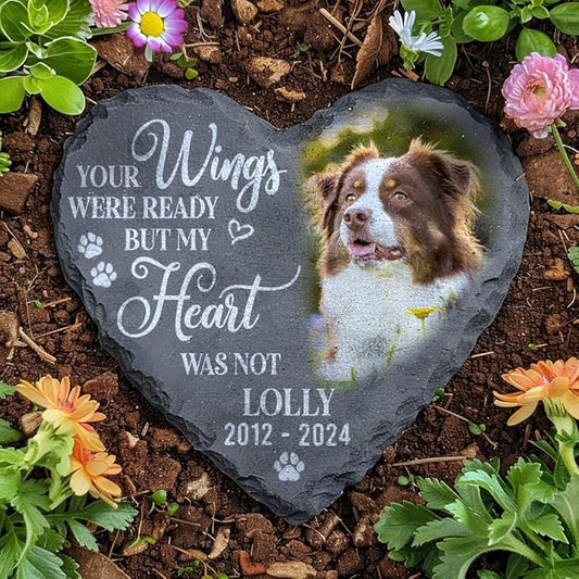 Personalized Pet Memorial Gift - Custom Photo Stone for Dog or Cat Loss - Gifts for Pet Lovers Quote 11