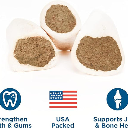 Best Bully Sticks 5-6 Inch Peanut Butter Filled Shin Bones for Dogs - 5 Count (Pack of 1) - Easily Digestible, Long-Lasting, Refillable Treat