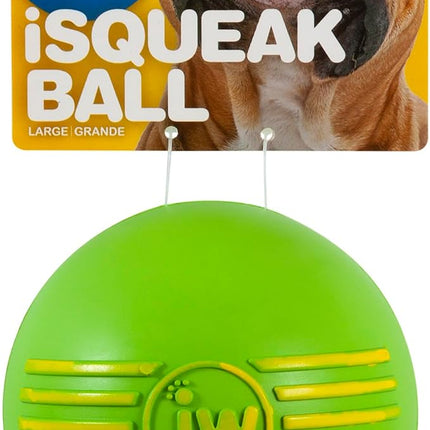 JW Pet Dog iSqueak Ball Dog Toy, Large, (Assorted Colors)