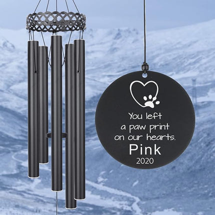 Loss of Cat Memorial Wind Chime Personalized, Dog Memorial for Lost of Dog, Loss of Pet Remembrance Gift, Sympathy Bereavement for Lost of Cat, in Memory of Gift for a Grieving Pet Owner