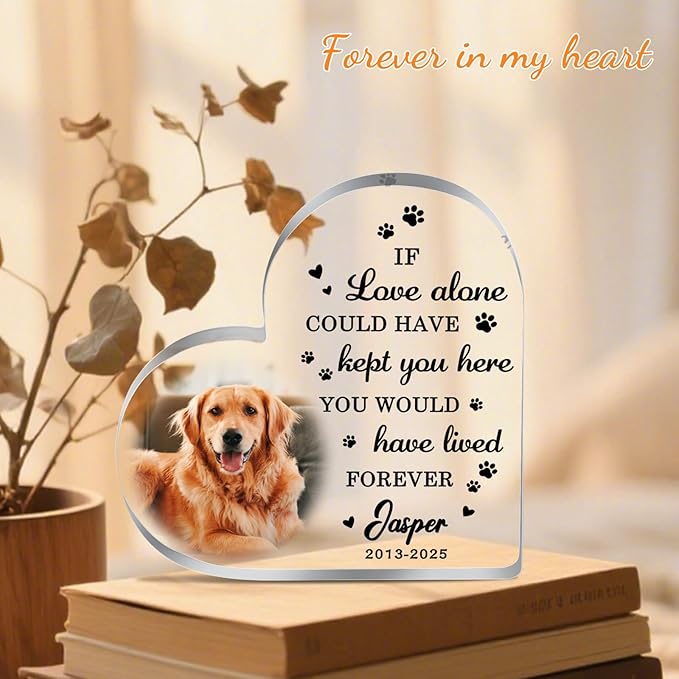 Pet Memorial Gifts for Dogs, Custom Dog Memorial Plaque, Loss of Dogs Sympathy Gift, Custom Pets Acrylic Plaque, Dogs Passing Away Bereavement Gifts, Pet Loss Gift, Memory Plaques for Cats