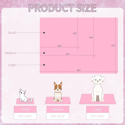 NACOCO Pet Cooling Mat Cat Dog Cushion Pad Summer Cool Down Comfortable Soft for Pets and Adults (M, Pink)