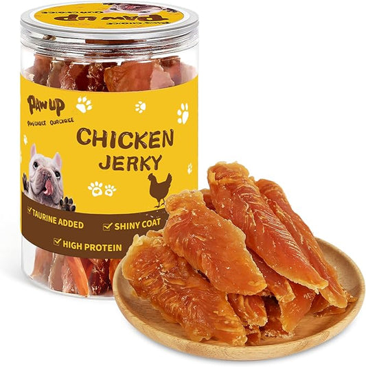 Chicken Jerky Dog Treats, Human Grade Chicken Tender, All Natural High Protein Jerky for Dog, Rawhide-Free, No Artificial Flavors, 12.5 oz
