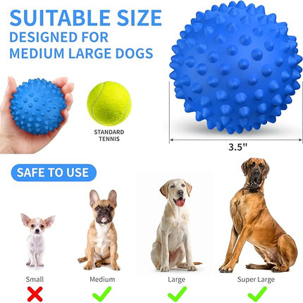 Apasiri Dog Toys for Aggressive Chewers, Dog Balls, Dog Balls for Aggressive Chewers, Squeaky Ball for Dogs, Dog Toys for Aggressive Chewer Large Breed Bacon Flavor 2 Pack