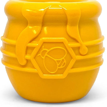 SodaPup Honey Pot – Durable Dog Treat Dispenser & Enrichment Toy Made in USA from Non-Toxic, Pet Safe, Food Safe Natural Rubber Material for Mental Stimulation, Problem Chewing, Calming Nerves, & More