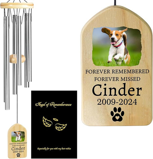 Personalized Pet Memorial Gifts, Pet Memorial Wind Chime, Dog Memorial Gifts, Cat Memorial Gifts, Pet Loss Gifts, Pet Loss Sympathy Gift, Dog Bereavement Gift, Dog Remembrance Gift - Remembered